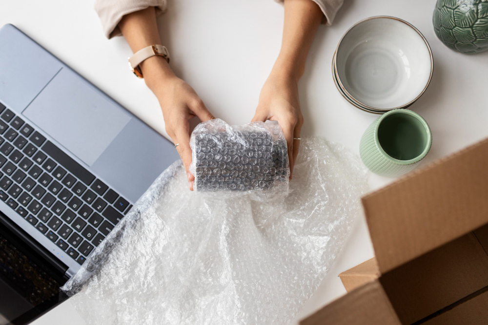 bubble wrap for packing fragile items